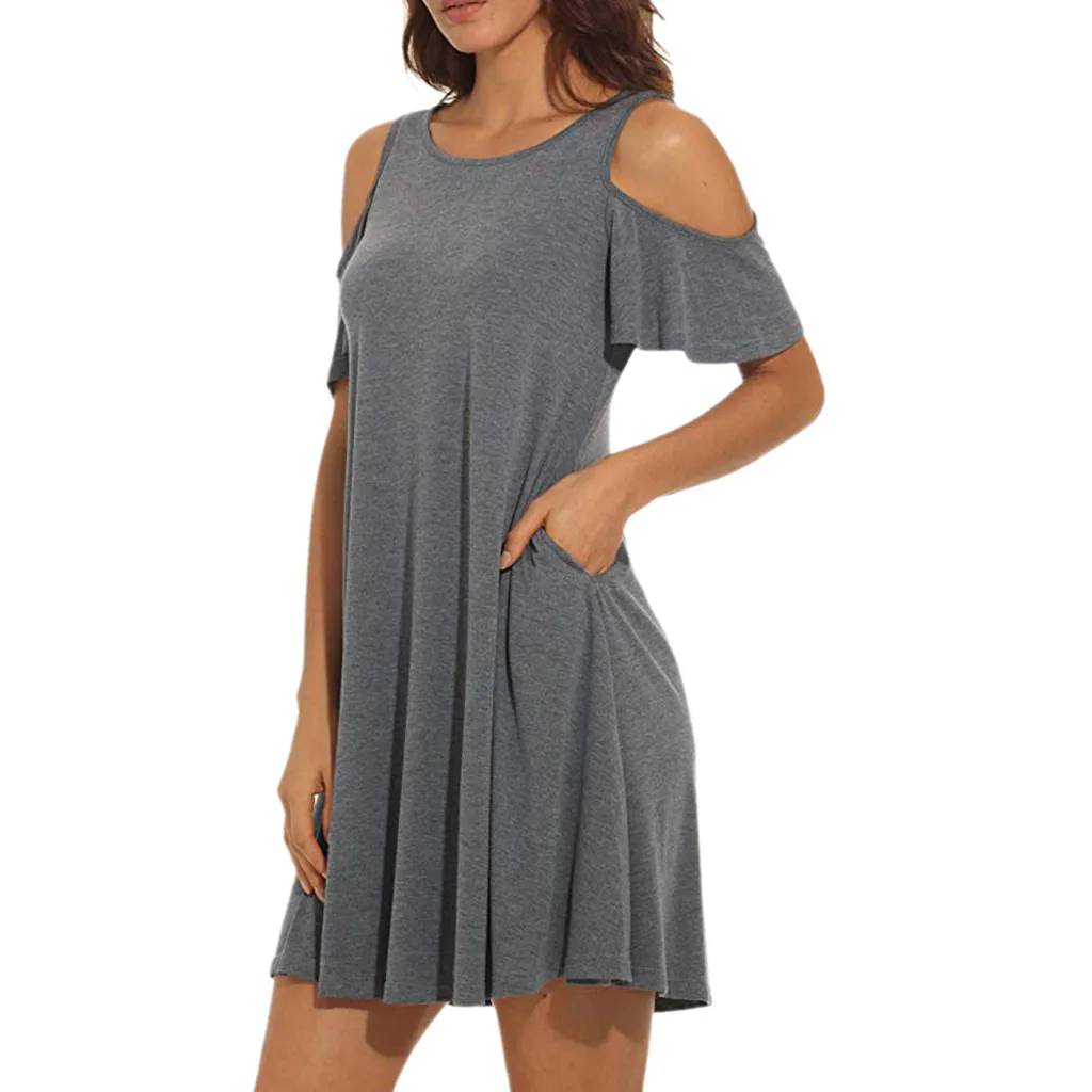 cold shoulder beach dress