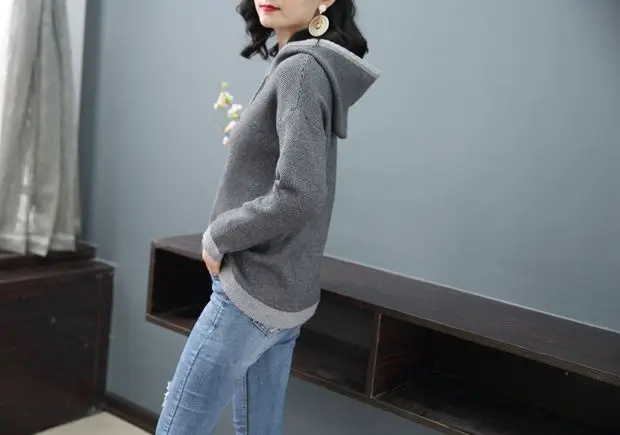 Распродажа Moleton Feminino Inverno Moletom Feminino 9273 женский полосатый пуловер с капюшоном, пол 59-1,4 строк, 2 полки