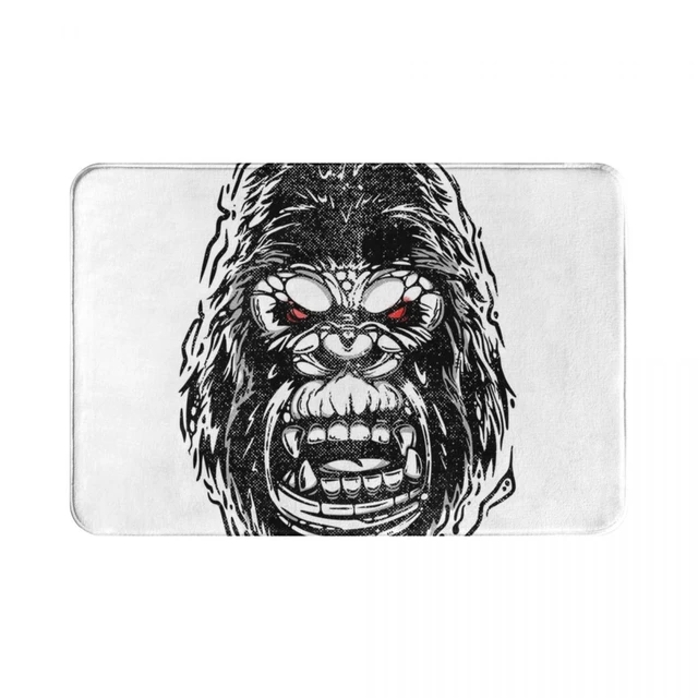 Polyester Doormat Rug Carpet Mat, Bedroom Gorilla, Gorilla Cartoon