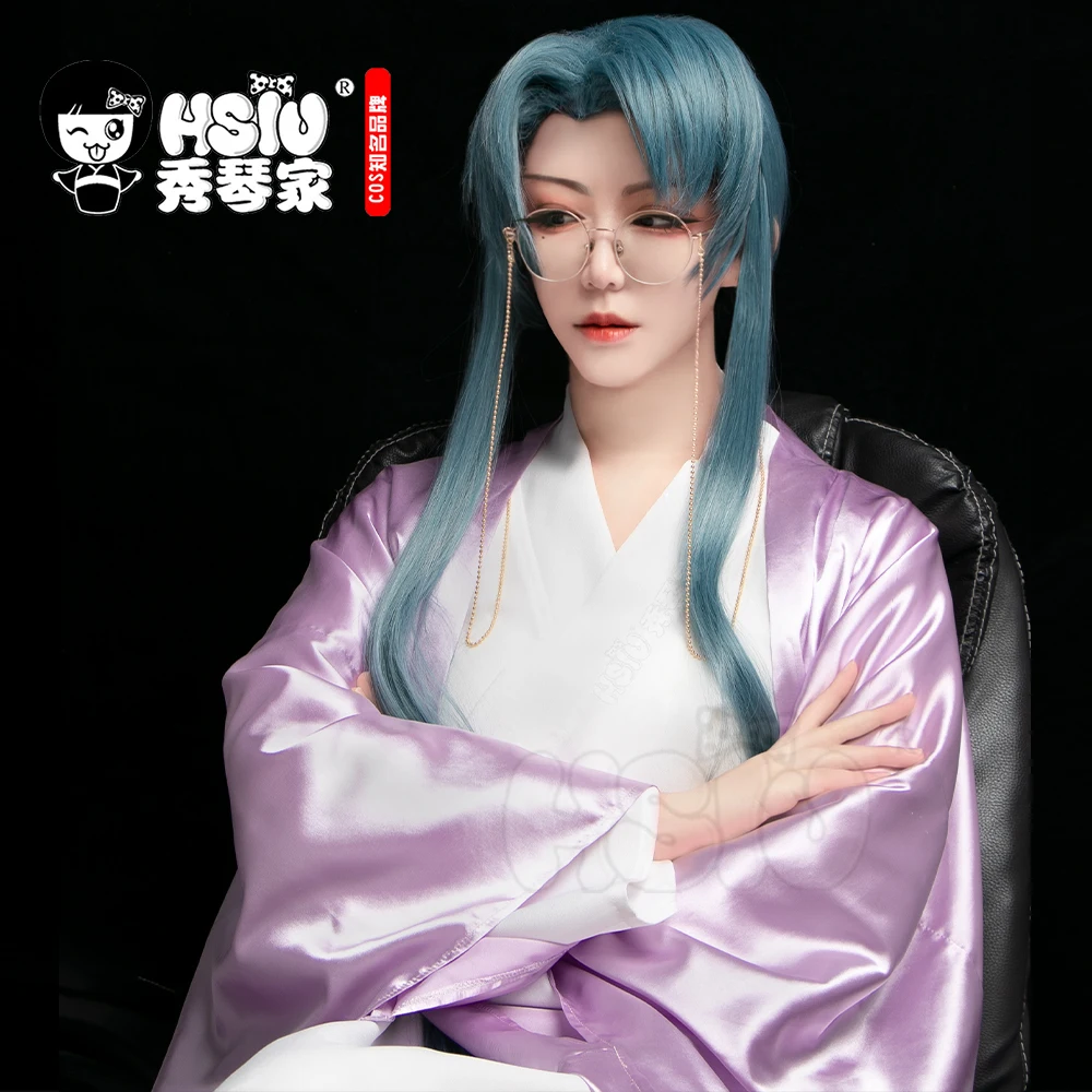 

HSIU comics unsound relationship cosplay teng rui yu cosplay wig gray-blue long hair