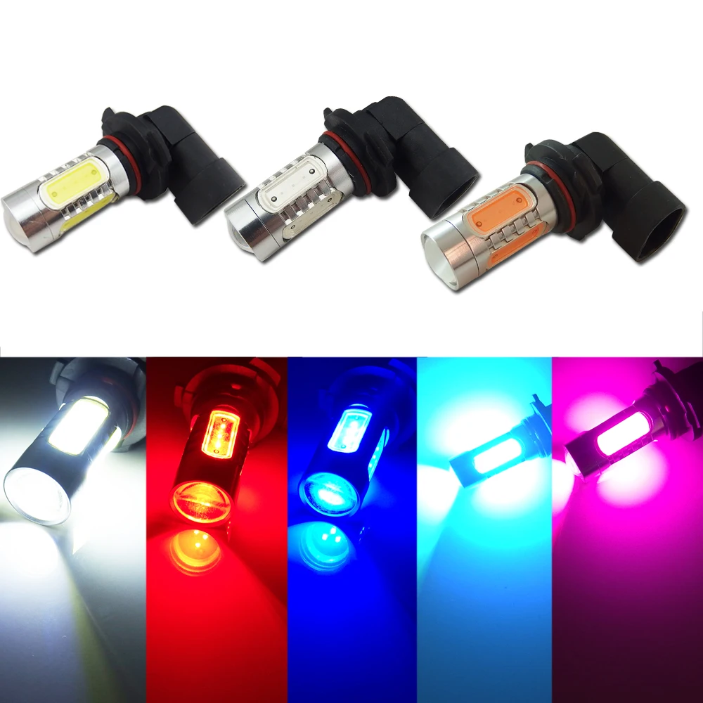 

2pcs High Power 7.5W COB LED 9005 9006 9011 9012 HB3 HB4 Projector Bulbs For Car Fog Daytime Running Lights Replacement