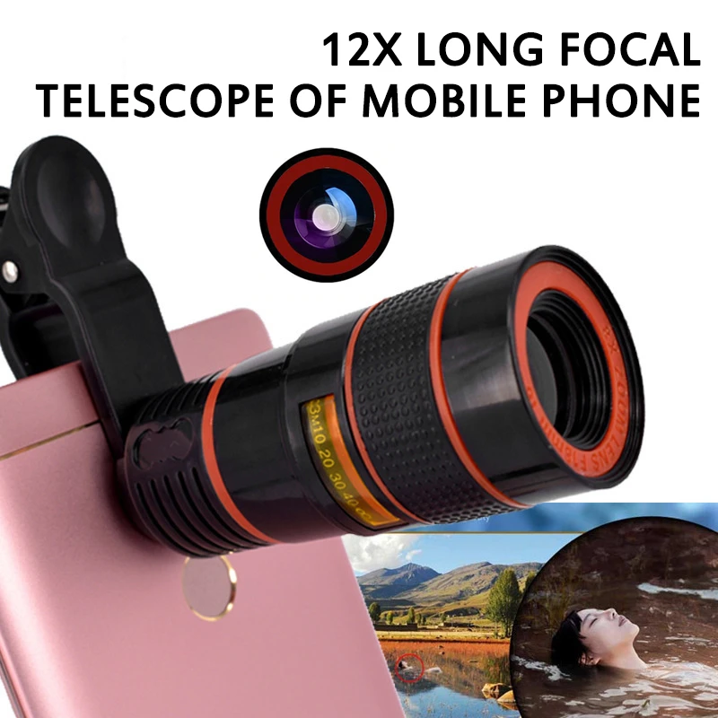 best zoom lens for mobile 2 IN 1 Lens Universal Clip 20x Zoom HD Universal Smartphone Optical Camera Monocular Camping Hunting Sports Telescope Focus Lens phone lens