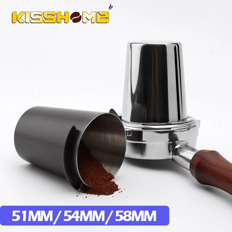 Coffee Dosing Cup,Coffee Portafilter Dosing Cup Stainless Steel Powder Receiving Cup Coffee Dosing Cup Powder Feeder Coffee Machine Powder Cup
