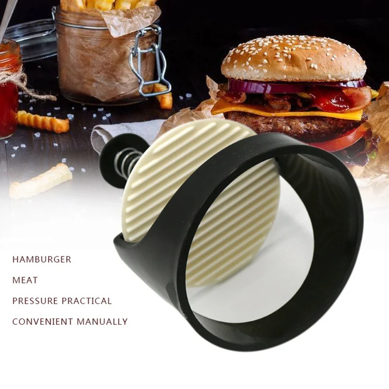 

1 Pc Plastic Round Shape Hamburger Press Stainless Steel Maker Burger Press Meat food Mold Machine Kitchen Cooking Tools Gadgets