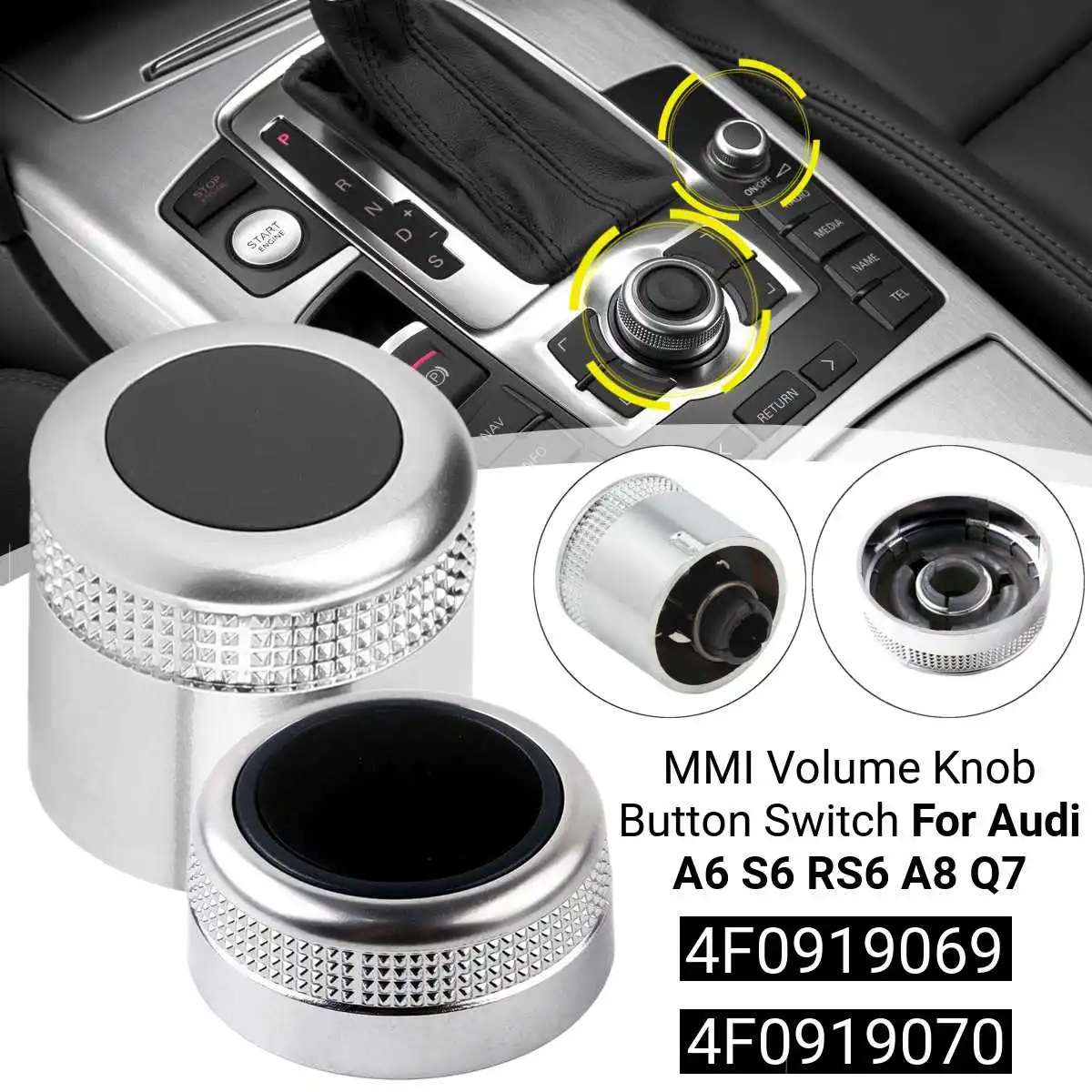 2 Cái/bộ Đa Phương Tiện MMI Tập Núm Xoay Nút Bấm Bao 4F0919070 4F0919069 Cho Xe Audi A6 Allroad S6 RS6 A8 Q7|Công Tắc & Rơ-le Xe Hơi| - AliExpress