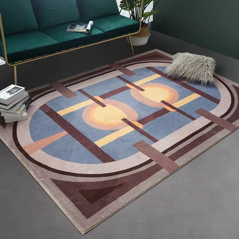 

INS popular Geometric Pattern Area Rug ,big size villa carpet, Nordic decoration living room rug