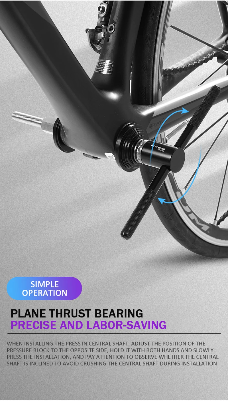 Outil de démontage du support de pédalier vélo, installation BB39-BB40.5 en alliage d'aluminium