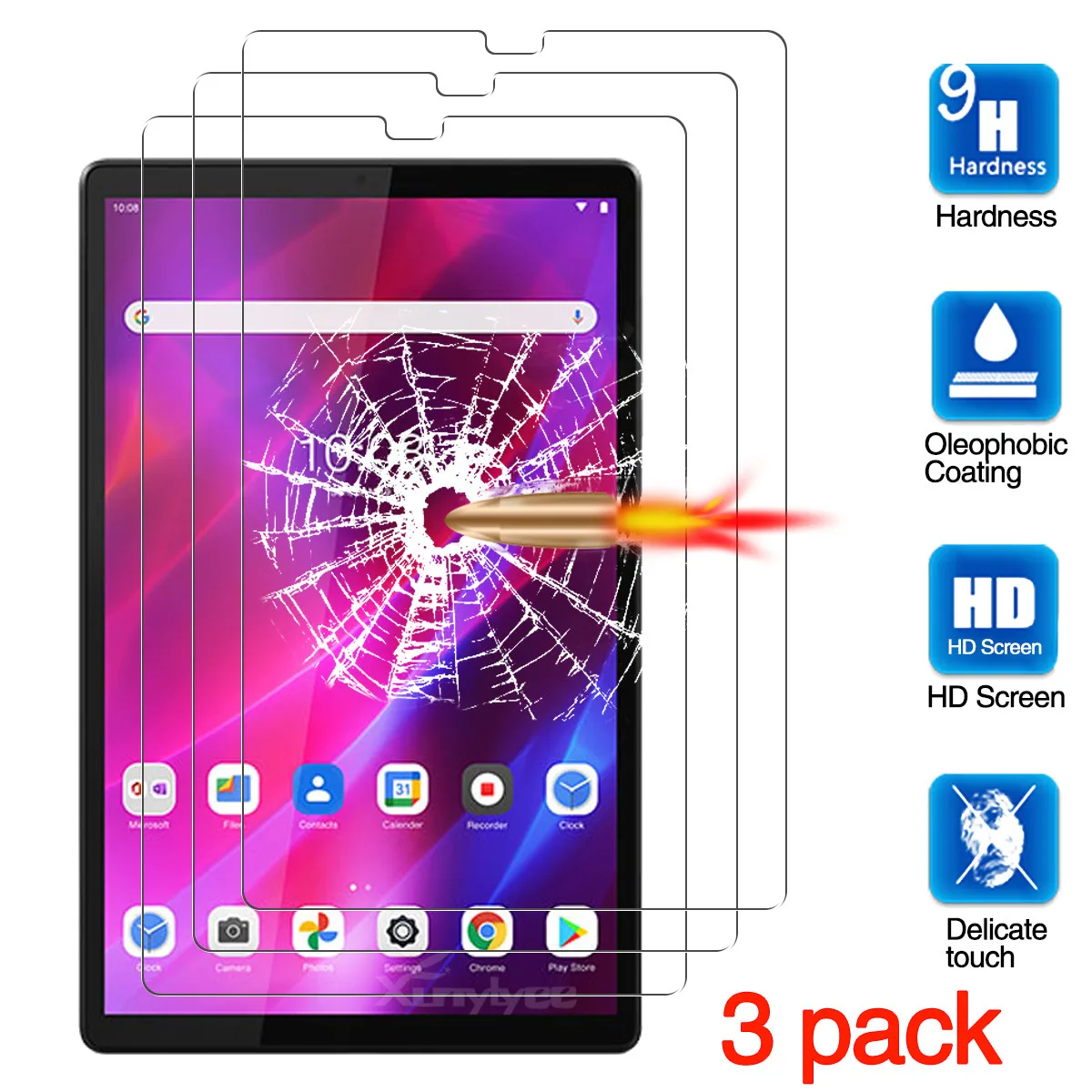 

for Lenovo Tab K10 Screen Protector, Tablet Protective Film Tempered Glass for Lenovo Tab K10 TB-X6C6F TB-X6C6X TB-X6C6NBF 10.3"