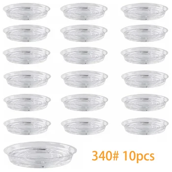 

10PCS 140#-400# Reuseable Sturdy Thicken Round Transparent Plant Pot Tray Pan Flower Planter Trays Garden Indoor Balcony Decor