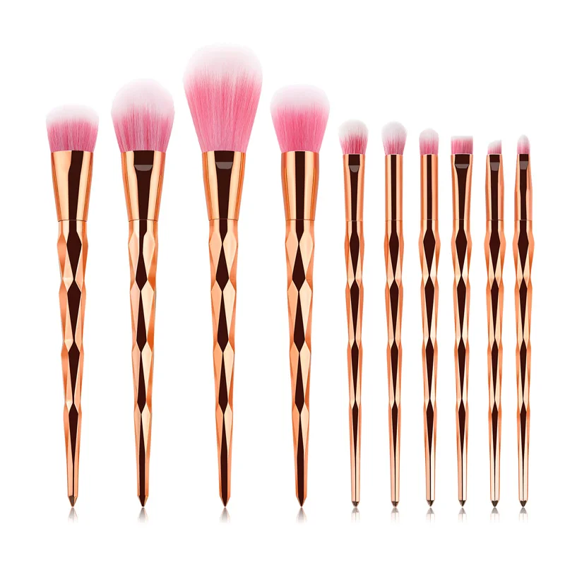 10pcs Rose Gold 02 SinSo Профессиональный набор кистей для макияжа 10-20 шт Единорог Кисть для макияжа порошок в наборе основа тени для век бровей Макияж Кисти Инструмент - Handle Color: 10pcs Rose Gold 02