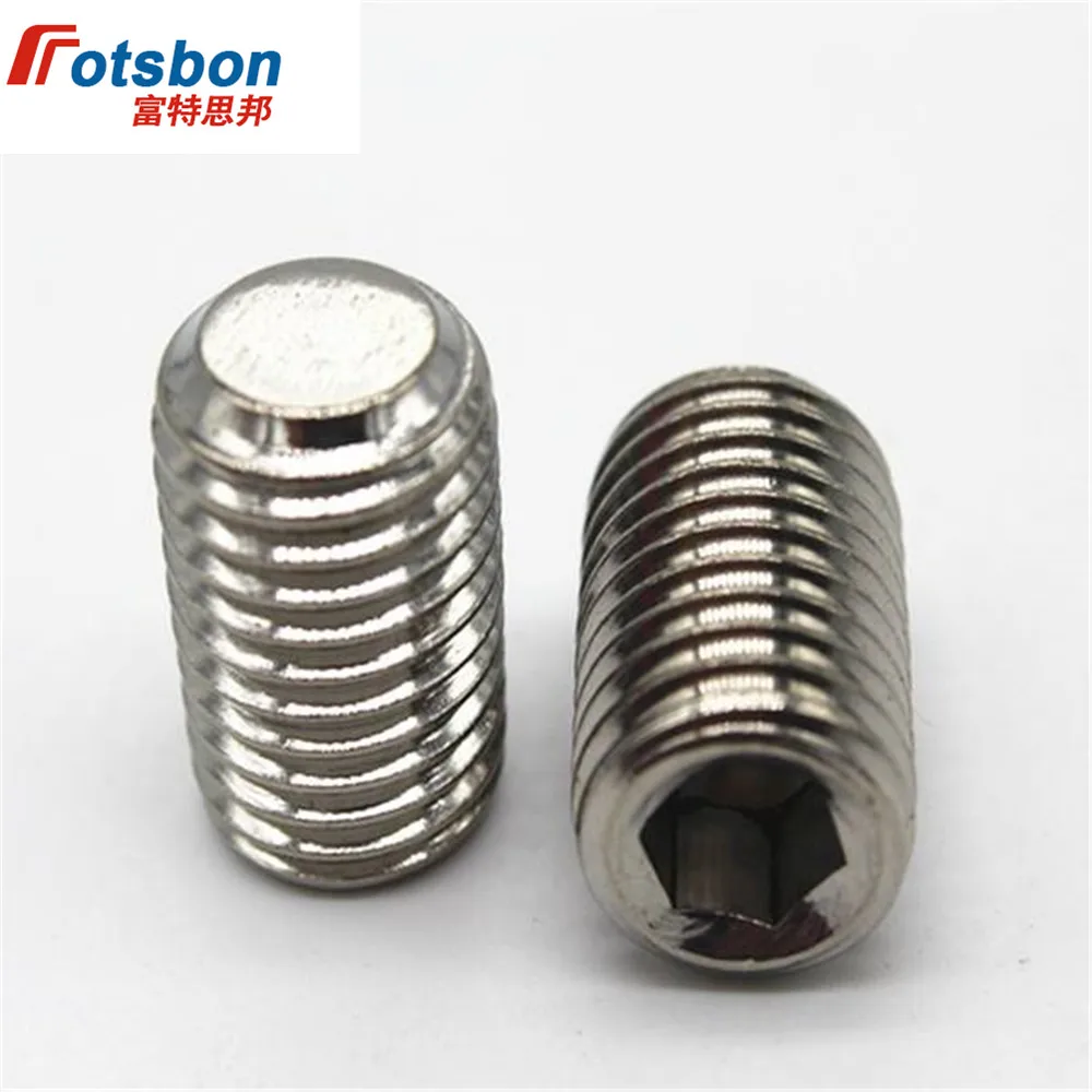 M8 8mm A2 Stainless Steel Flat Point Grub Hex Socket Set Screws DIN913