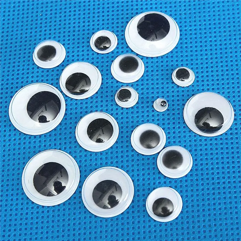 Самоклеющиеся смешанные 520 шт 5-20 мм двигающиеся глаза для игрушек пластиковые глаза для кукол Wiggly Eyes DIY аксессуары для скрапбукинга