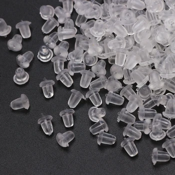 

300pcs Clear Rubber Back Earring Stoppers Rubber Earringplug Soft DIY Jewelry Making Earring Post Stopper Findings Accessories