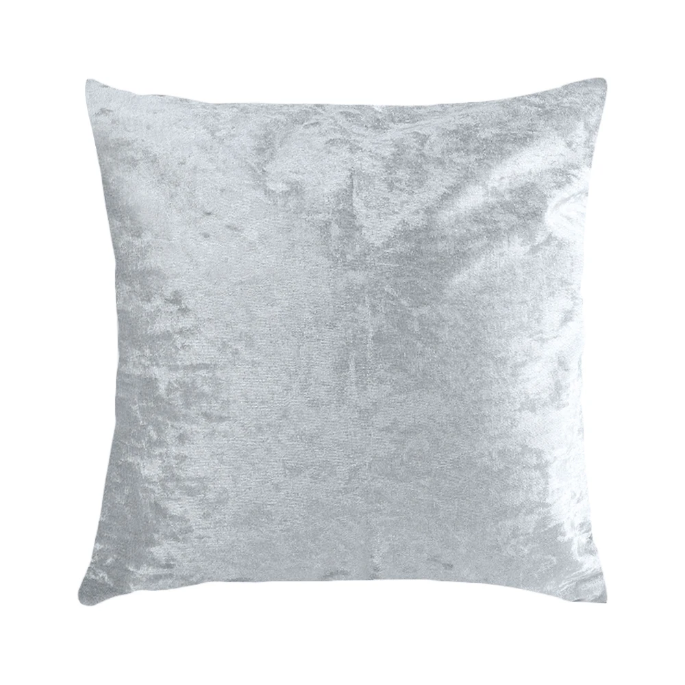 Grey 45x45cm Rectangulaire бархатная Наволочка на подушку, накидка для подушки, подушки Чехол синий/желтый/розовый/белый черный диван диванные подушки Housse De Coussin - Цвет: Grey 45x45cm