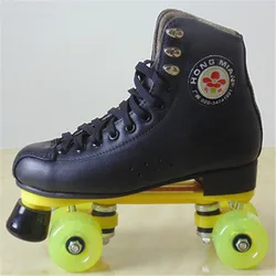 Genuine Leather Skate Shoes Tyre Street Personalized Double Row New Style Classical Unisex Rollers Patins 4 Roues Skates KC50LH