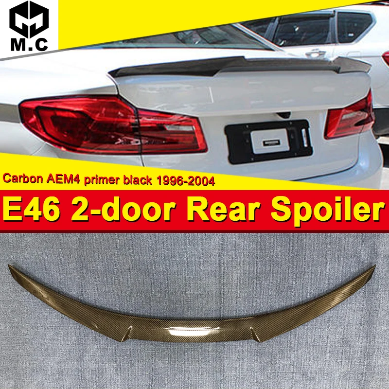 E46 M4 Стиль Углеродного Волокна Седан duckbill спойлер для BMW 3 серии 325i 330i 325d задний