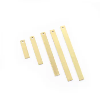 

30pcs 4mm Width Vintage Raw Brass Flat Rectangle Stamping Charms Pendant DIY Earrings Necklace Accessories Jewelry Making