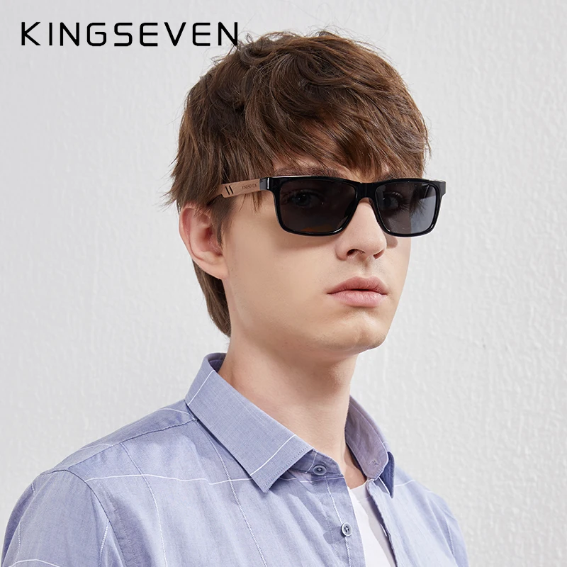 KINGSEVEN occhiali da sole da uomo in legno polarizzati occhiali da sole da esterno donne lenti a specchio occhiali da pesca fatti a mano moda UV400_voghion.com