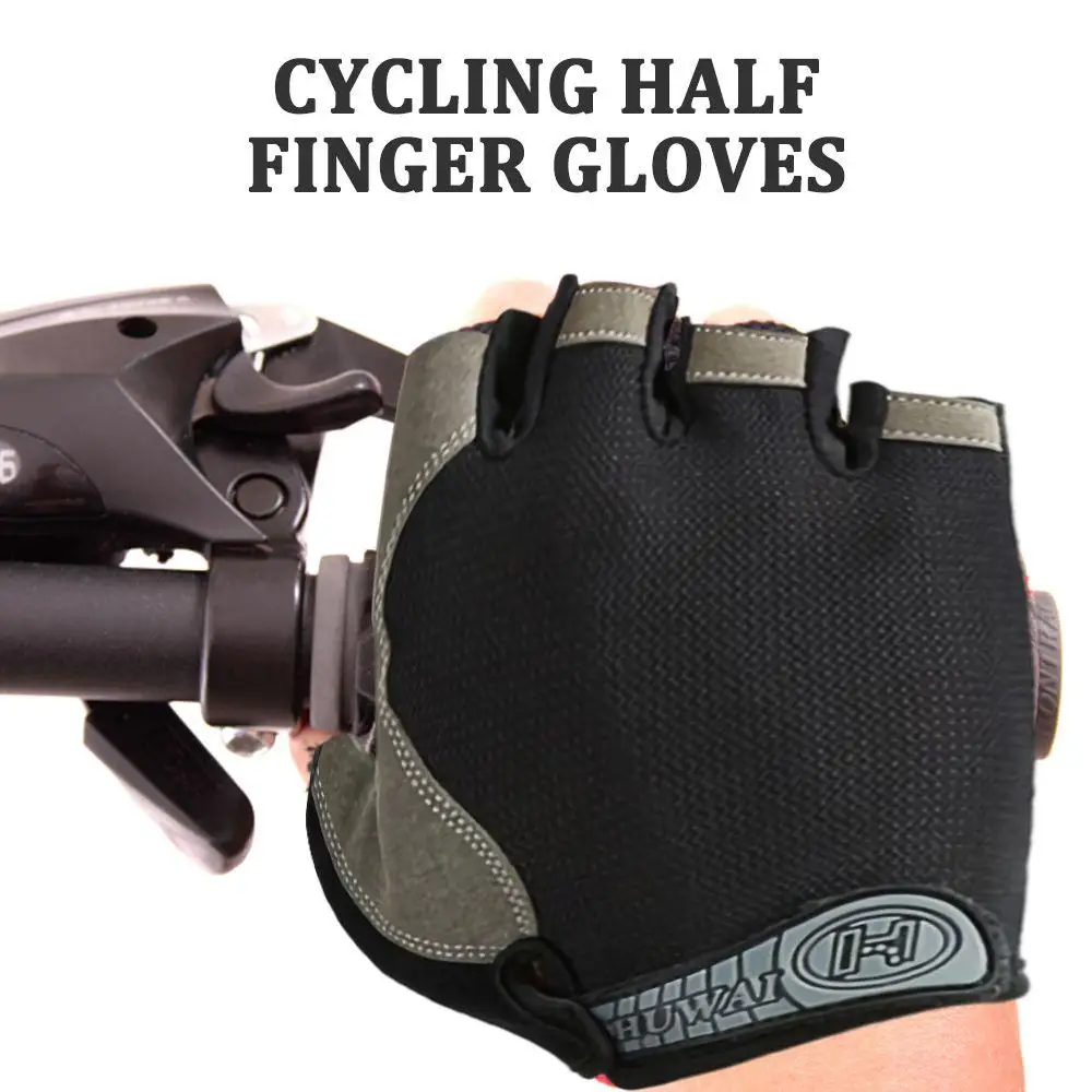 Half Finger Gloves Gym Fitness Anti-Slip Women Men Half Finger Summer Fishing Cycling Fingerless Gloves Female Bicycle Bike