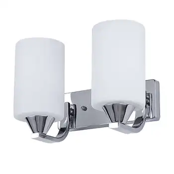 

Modern Glass Led Light Wall Sconce Lamp Lighting Fixture Indoor Bedroom Decor,Double Head Without Switch White