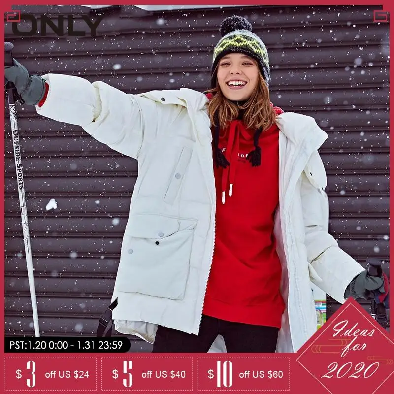 

ONLY winter women loose Short Hooded Cotton Coat | 119322514