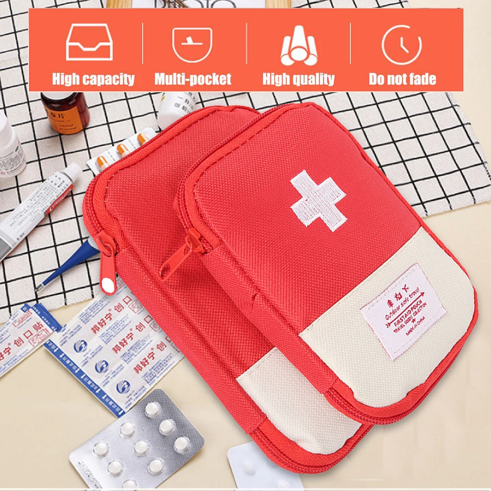 Portátil al aire libre Kit de primeros auxilios de medicina paquete bolsa Kit emergencia bolsa bolsas de viaje pequeña medicina organizador divisor de almacenamiento