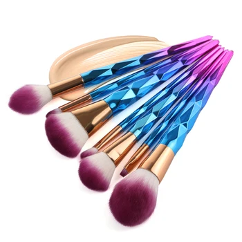 

7pcs Mermaid Diamond Makeup Brushes Set Cosmetics Foundation Powder Eyeshadow Concealer Blush Make Up Kit Tools Maquiagem