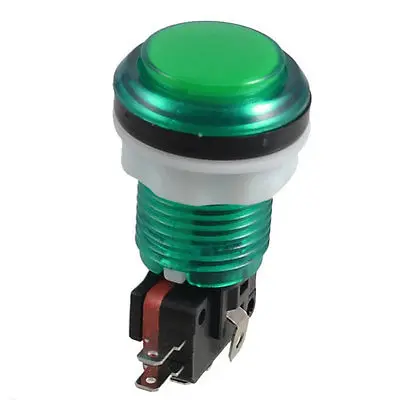 

AC 250V 3A NO NC Green Neon Light Round Push Button Switch