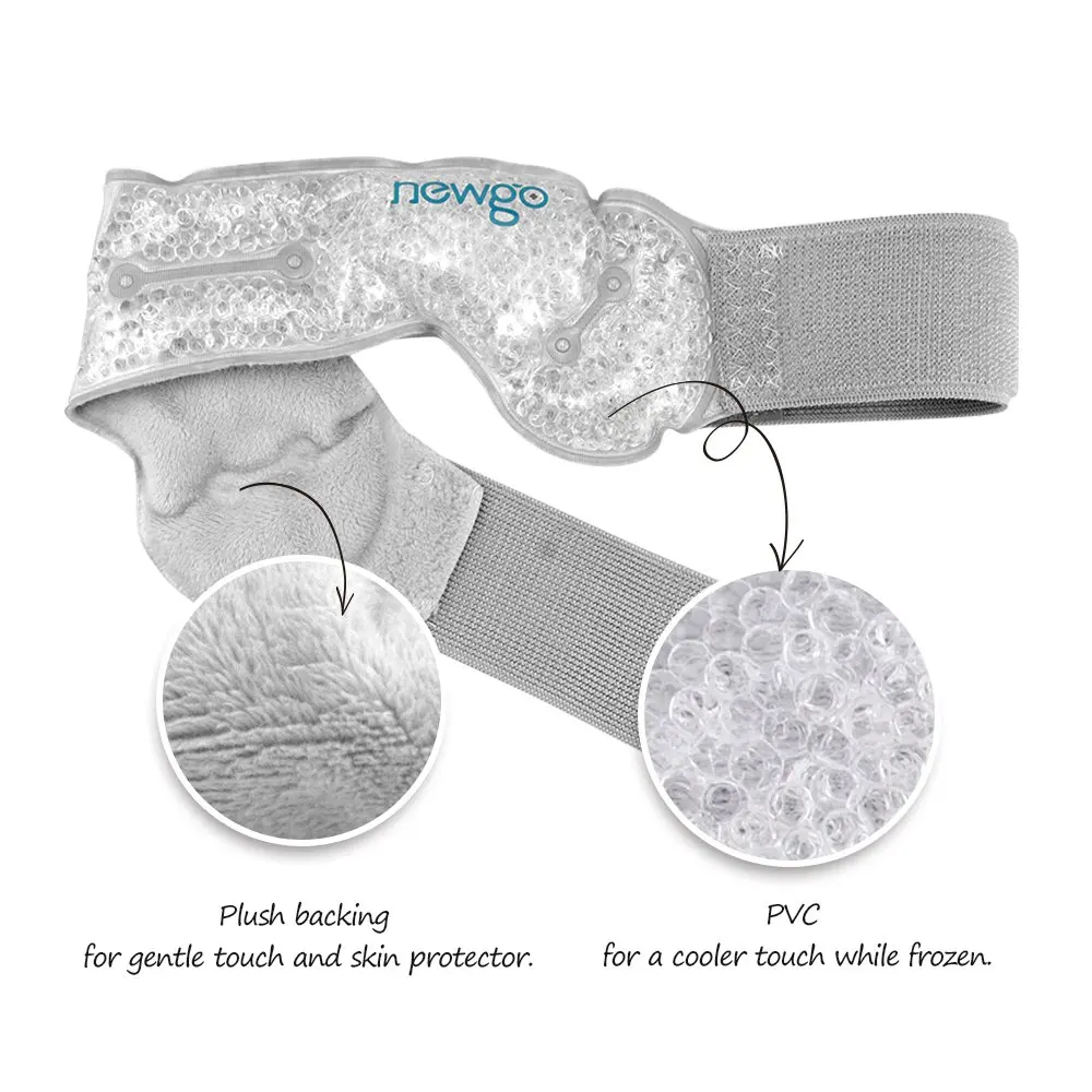 Migraine Ice Pack Head Wrap Adjustable Headache Ice Pack with Gel Bead for Pain Relief Breathable 4