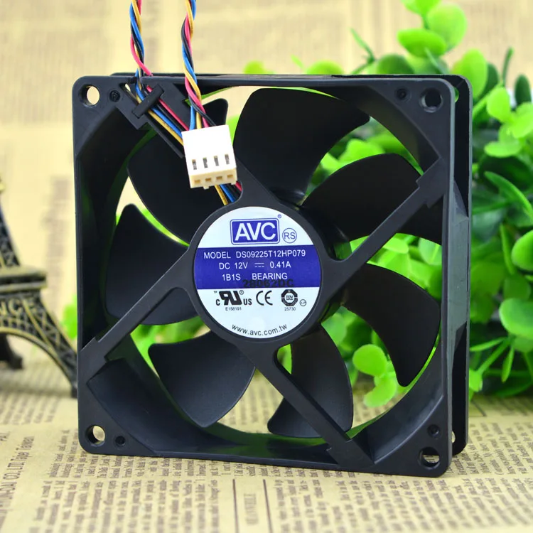 Для AVC DS09225T12HP079 12 В 0.41A 9025 4 четырехпроводной ШИМ вентилятор процессора термостат для AVC