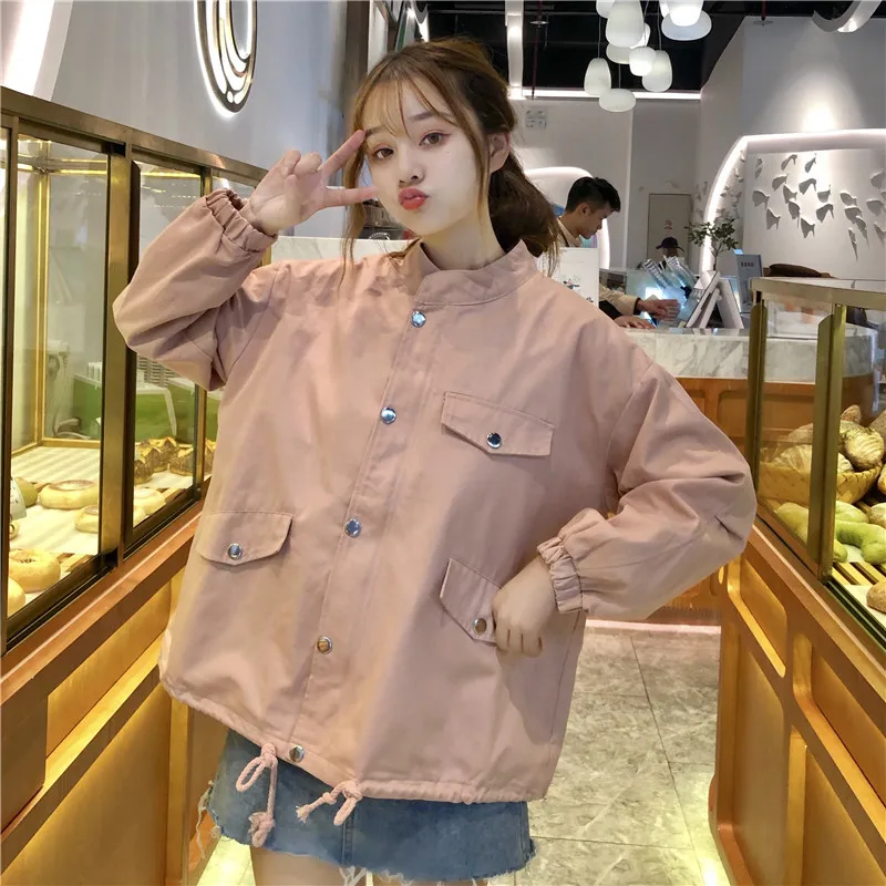 

Slimming Korean-style Spring Solid Color Workwear Coat Casual Jacket Short Coat