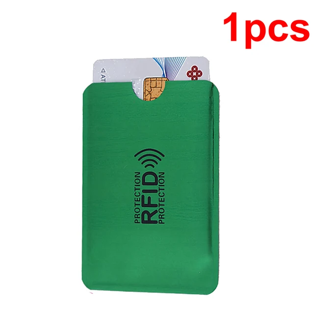 Men Anti Rfid Wallet Blocking Reader Lock Bank Card Holder Id Bank Card Case Protection Metal Credit NFC Holder Aluminium 6*9cm 1pcs4