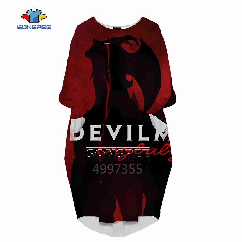 13 SONSPEE 3D принт DEVILMAN crybaby Harajuku женское модное Повседневное платье в стиле хип-хоп с длинным рукавом женская одежда для девочек L10 - Цвет: 13
