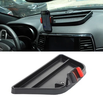 

for Jeep Grand Chrokee 2011-2020 Center Console Phone Holder Stand iPad Bracket Storage Box Organizer Tray ABS Car Accessories