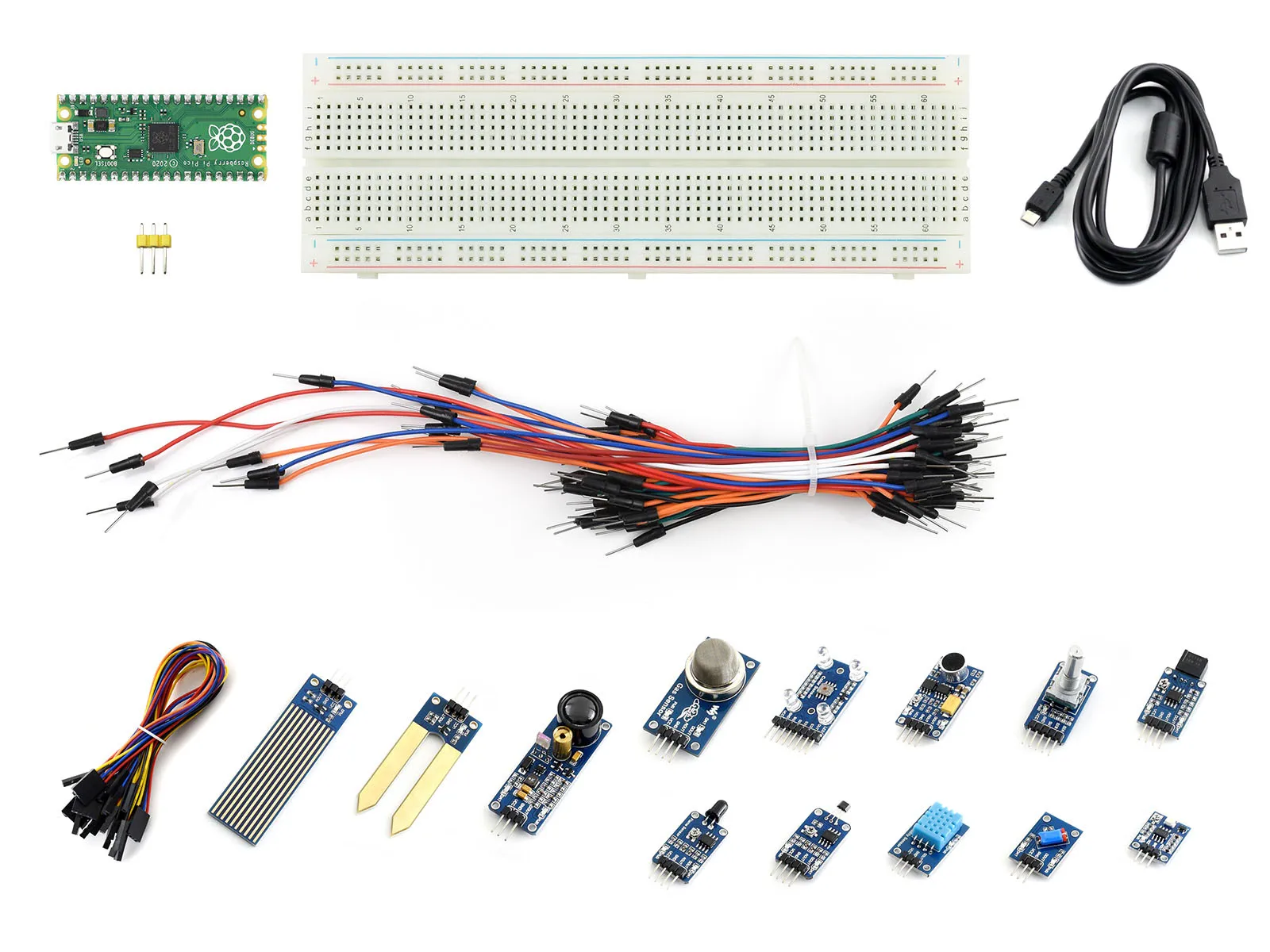 

Raspberry Pi-Pico-Sensor-Kit, недорогая, высокопроизводительная плата микроконтроллера с гибкими цифровыми интерфейсами
