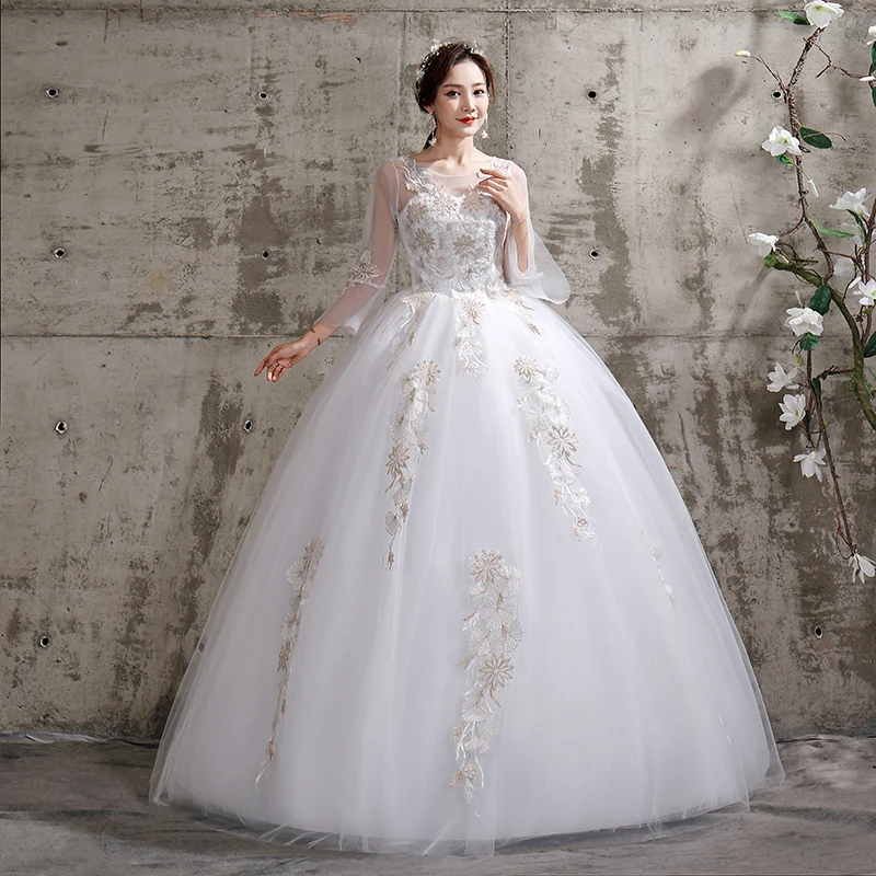 3D Floral Lace Ball Gown Wedding Dress With Off The Shoulder Straps |  Kleinfeld Bridal