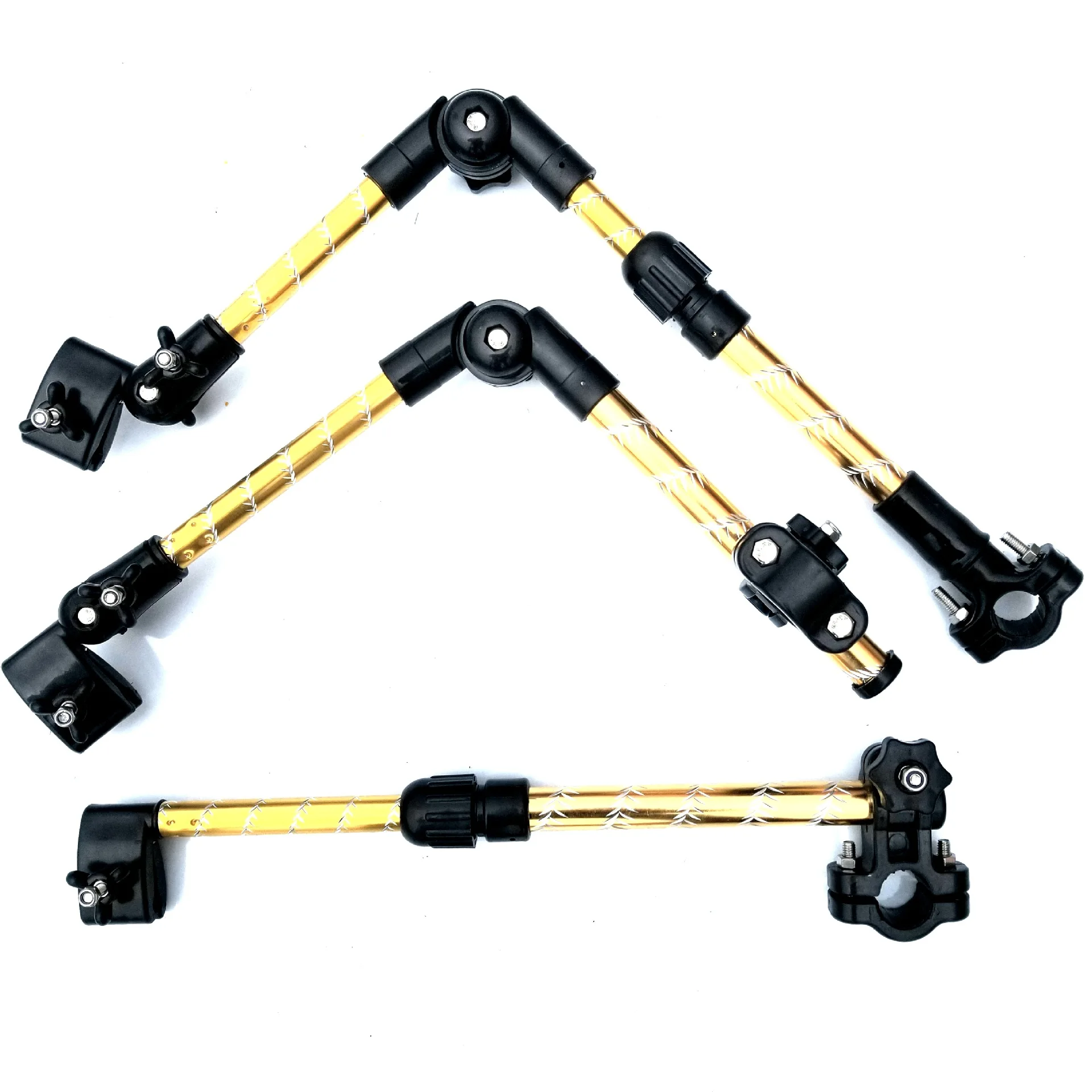 

Gold-Tone Varved Thicker Steel Bicycle Support Umbrella Stand Stroller Umbrella Support Umbrella Stand Scooter Sunshade Holder