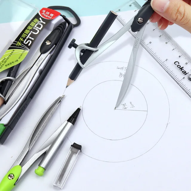 Maped Math Geometry Tools Study Compasses Available Lead Pencil Drawing Compass Technical Precision Drawing Set Metal Durable Compasses Aliexpress