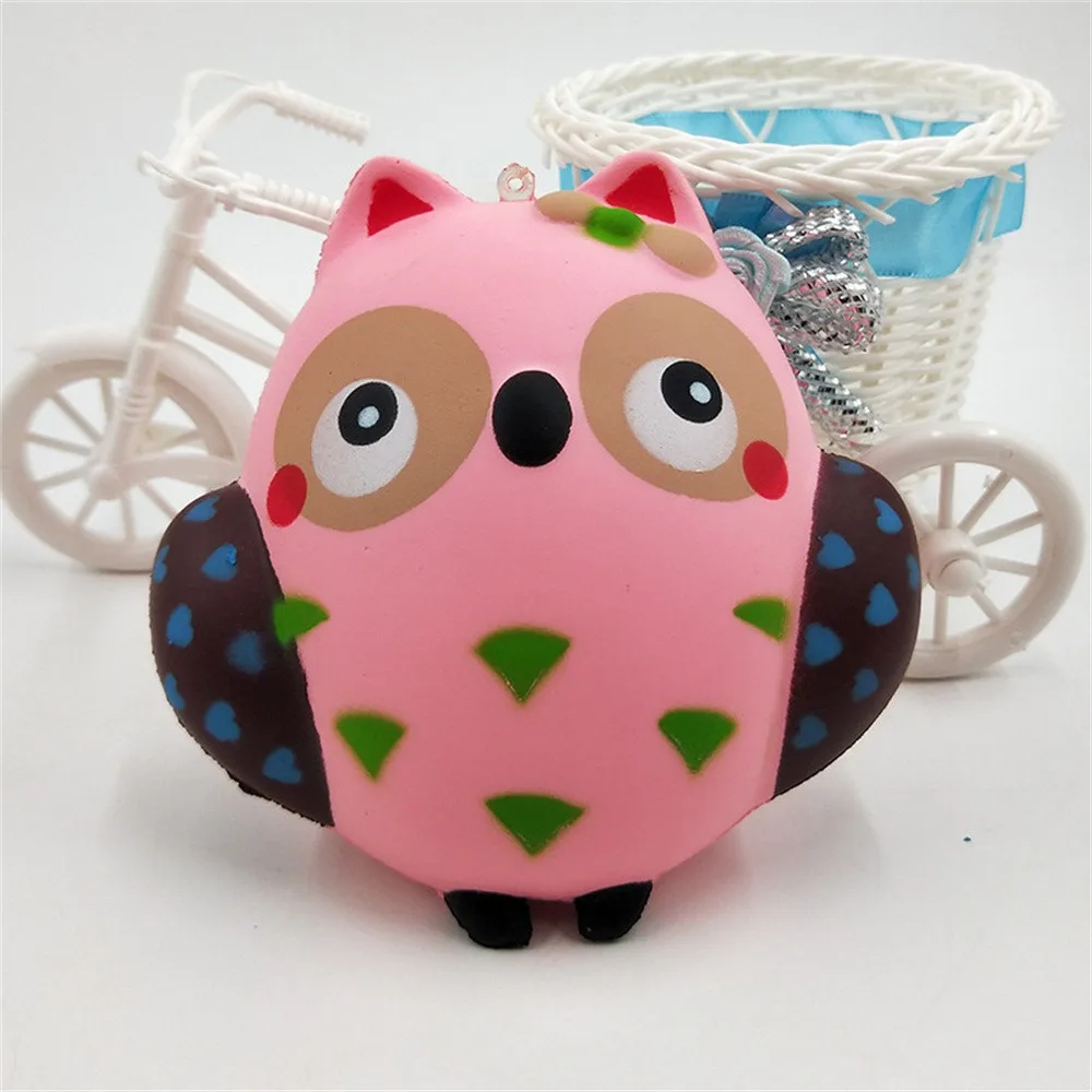 Burung Hantu Mini Squishies Pesona Lucu Kartun Lambat Rising