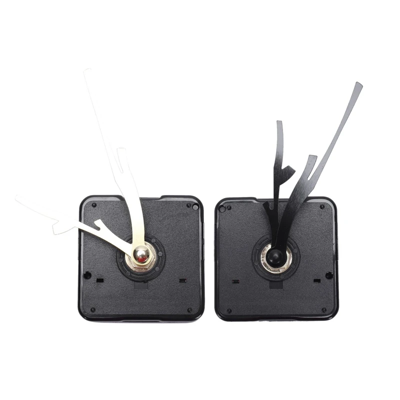 

2Pcs Silent Quartz Wall Clock Spindle Movement Mechanism Part Diy Repair(Black&Gold)