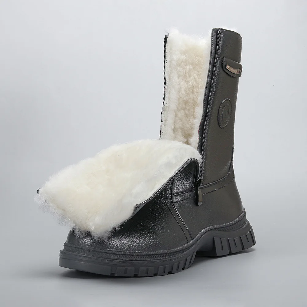 Botas de inverno dos homens de lã