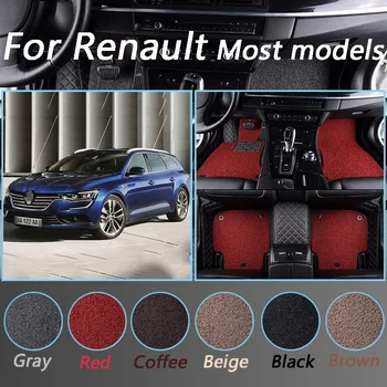 

Waterproof Floor Mats Wire Car Floor Mats For Renault Laguna Koleos Talisman Captur Espace Leather Foot Mats Leather