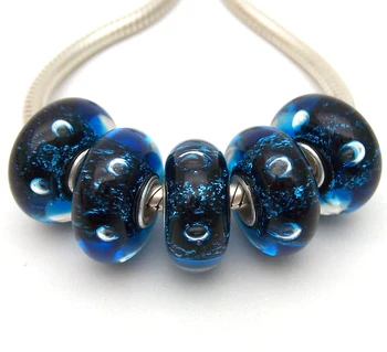 

JGWGT 879 5X 100% Authenticity S925 Sterling Silver Beads Murano Glass beads Fit European Charms Bracelet diy jewelry Lampwork
