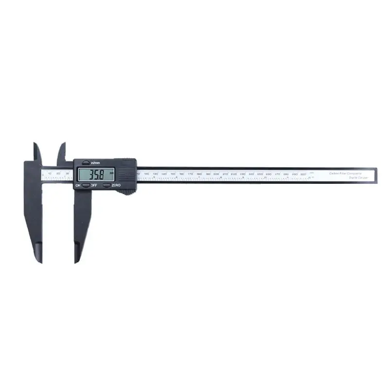 0-300mm/0.2mm Digital Vernier Caliper 12 inch LCD Display Micrometer Ruler - Цвет: Черный