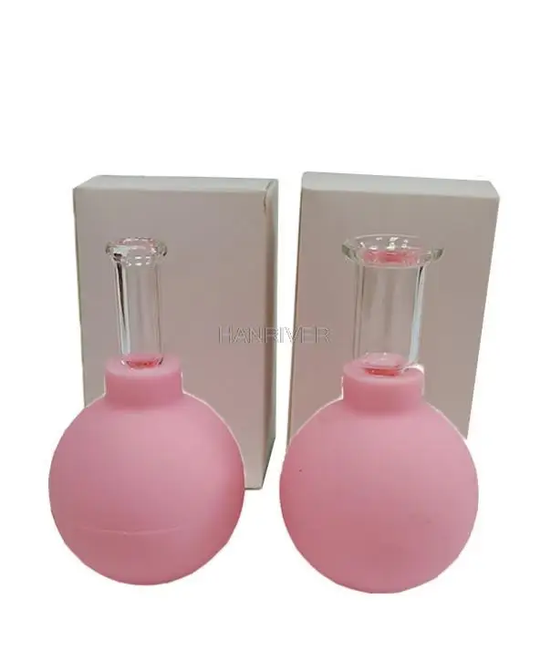 1-4pcs Vacuum Cupping Cups Set Rubber Head Glass Anti Cellulite Massage Chinese Therapy Face Cupping Set Cans For Health Massage 6