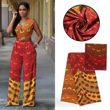 

4Yards Gorgeous red background printed pattern african audel.modell silk lace fabric and 2Yards chiffon scarf for dress VS14-1