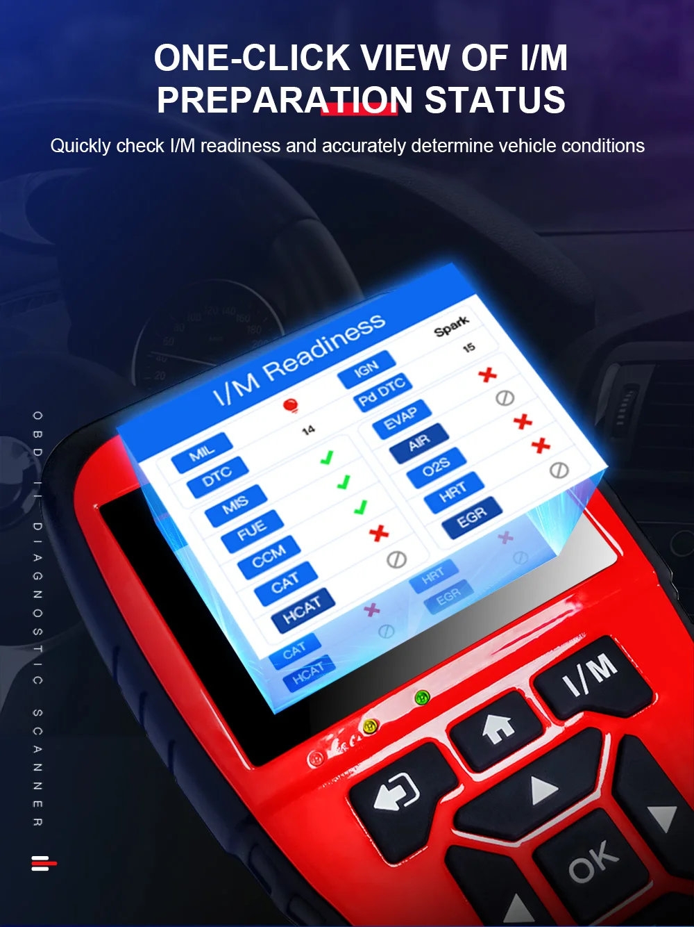 JD906 Enhanced Mode 6 Mode 8 OBD2 Car Scanner Engine Fault Code Reader For Smog Check With Core Analysis Automotive Scanner