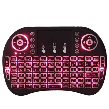

2.4G Mini Keyboard Wireless Backlit Air Mouse English Russian Spanish French Arabic Hebrew Remote Control for Android TV BOX