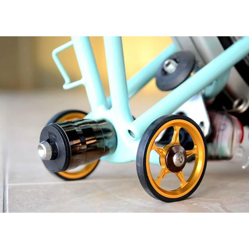 

2 Pcs/set For Brompton Folding Bike Modification Kit Attachment Easy Wheel Sport