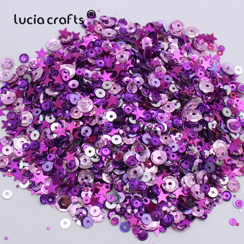 Lucia crafts 20 г/лот смешанные размеры/формы хлопья чашка конфетти свободная тесьма с пайетками для шитья и свадебные аксессуары D0902